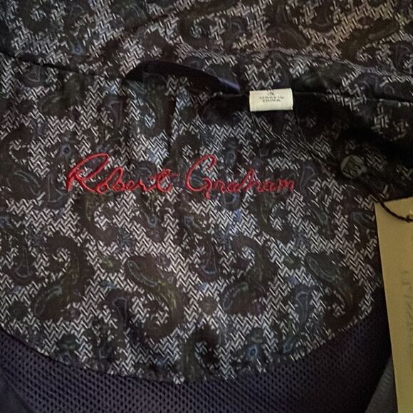 Robert Graham Men's
Classic Fit Derek Windbreaker In Navy size S NWT - Picture 4 of 9